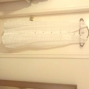 Forever 21 full length button down white dress